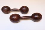 Pair of Vintage Sculptural Primitive Hand Weights/Dumbbells - Image 7