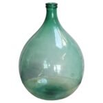 Large Vintage Italian Hand-Blown Green Demijohn / Carboy