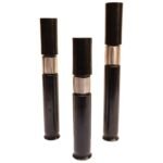 Set of Three Brutalist Blackened Copper Candle Holders by Thomas Roy Markusen