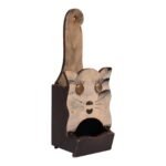 Vintage Outsider Art Carved "Cat" Matchbook Holder