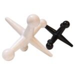 Pair of Vintage Oversized Tessellated Stone Jax / Jacks Sculptures or Bookends