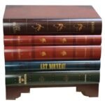 Vintage Trompe L'oeil Faux Stacked Books Chest / Decorative Box by Don Andres