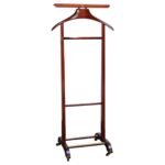 Fratelli Reguitti Stained Red Mahogany and Brass Valet in Style of Ico Parisi