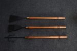 Mid-Century Modern Walnut and Brass Fireplace Tool Set in the Manner of Umanoff - Image 6