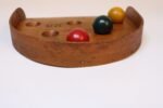Folk Art Skee Ball Game With Original Three Balls - Image 4
