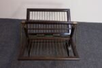 Vintage Italian Mahogany and Brass Collapsible Magazine Rack by Cesare Lacca - Image 6