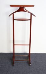 Fratelli Reguitti Stained Red Mahogany and Brass Valet in Style of Ico Parisi - Image 3