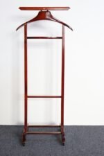 Fratelli Reguitti Stained Red Mahogany and Brass Valet in Style of Ico Parisi - Image 4