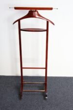 Fratelli Reguitti Stained Red Mahogany and Brass Valet in Style of Ico Parisi - Image 8