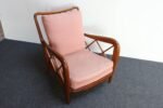 Vintage Italian Modernist Low Walnut Lounge Chair Attributed to Paolo Buffa - Image 2