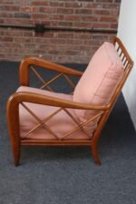 Vintage Italian Modernist Low Walnut Lounge Chair Attributed to Paolo Buffa - Image 6