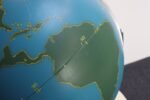 Large Vintage A.J. Nystrom Wall Mounted or Tabletop Activity / Military Globe - Image 30