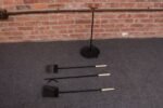 Mid-Century Modern Iron and Brass Fireplace Tool Set - Image 8