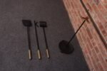 Mid-Century Modern Iron and Brass Fireplace Tool Set - Image 10