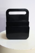 Vintage Italian Black ABS Plastic Magazine Rack by Olaf von Bohr for Kartell - Image 9