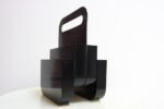 Vintage Italian Black ABS Plastic Magazine Rack by Olaf von Bohr for Kartell - Image 8