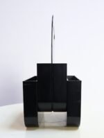 Vintage Italian Black ABS Plastic Magazine Rack by Olaf von Bohr for Kartell - Image 7