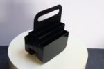Vintage Italian Black ABS Plastic Magazine Rack by Olaf von Bohr for Kartell - Image 2