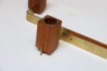 Pair of Mid-Century Modern Brass and Teak Candleholders by Lindholm of Finland - Image 16
