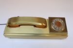 Vintage Italian Modernist Gold Aluminum Rotary Telephone by CR Telefonia - Image 2