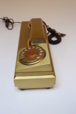 Vintage Italian Modernist Gold Aluminum Rotary Telephone by CR Telefonia - Image 9