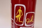 Italian Modernist "Zodiac" Red Umbrella Stand in Enamel and Brass by SIVA - Image 9