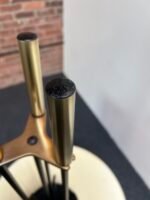 Mid-Century Modern Iron and Brass Fireplace Tool Set - Image 19