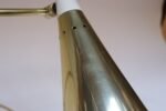 Mid-Century Brass and Painted Metal Twin Shade Table Lamp Attributed to Laurel - Image 11