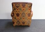 French Deco Club Chair in Leather and Anatolian Turkish Kilim Upholstery - Image 14