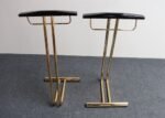 Pair of Vintage Italian Valets / Dress Boys in Polished Brass and Lacquered Wood - Image 3