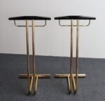 Pair of Vintage Italian Valets / Dress Boys in Polished Brass and Lacquered Wood - Image 6