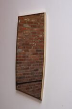 Vintage Italian Large Brass Rectangular Wall Mirror in the Manner of Gio Ponti - Image 5