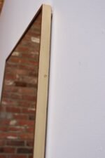 Vintage Italian Large Brass Rectangular Wall Mirror in the Manner of Gio Ponti - Image 10