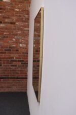 Vintage Italian Large Brass Rectangular Wall Mirror in the Manner of Gio Ponti - Image 13