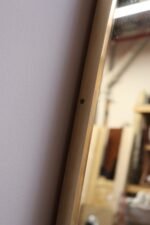 Vintage Italian Large Brass Rectangular Wall Mirror in the Manner of Gio Ponti - Image 14