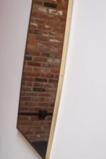 Vintage Italian Large Brass Rectangular Wall Mirror in the Manner of Gio Ponti - Image 8