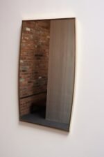 Vintage Italian Large Brass Rectangular Wall Mirror in the Manner of Gio Ponti - Image 3