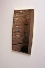 Vintage Italian Large Brass Rectangular Wall Mirror in the Manner of Gio Ponti - Image 4