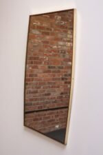 Vintage Italian Large Brass Rectangular Wall Mirror in the Manner of Gio Ponti - Image 9
