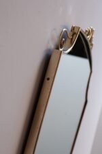 Brass Italian Modern Mirror with Coronet and Scroll Decoration after Gio Ponti - Image 9