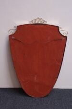 Brass Italian Modern Mirror with Coronet and Scroll Decoration after Gio Ponti - Image 5