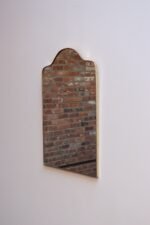Vintage Italian Brass Arched Scalloped Wall Mirror after Gio Ponti - Image 2