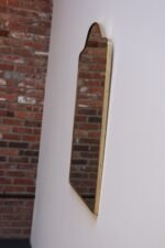Vintage Italian Brass Arched Scalloped Wall Mirror after Gio Ponti - Image 5