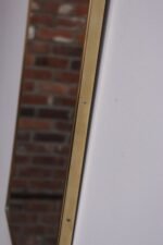 Vintage Italian Brass Arched Scalloped Wall Mirror after Gio Ponti - Image 9