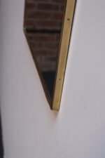 Vintage Italian Brass Arched Scalloped Wall Mirror after Gio Ponti - Image 10