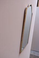 Vintage Italian Brass Arched Scalloped Wall Mirror after Gio Ponti - Image 7