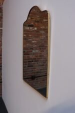 Vintage Italian Brass Arched Scalloped Wall Mirror after Gio Ponti - Image 4