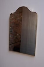 Vintage Italian Brass Arched Scalloped Wall Mirror after Gio Ponti - Image 3