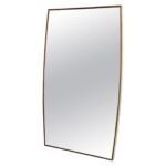Vintage Italian Large Brass Rectangular Wall Mirror in the Manner of Gio Ponti
