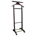 Vintage Fratelli Reguitti Dark Mahogany and Brass Valet in Style of Ico Parisi